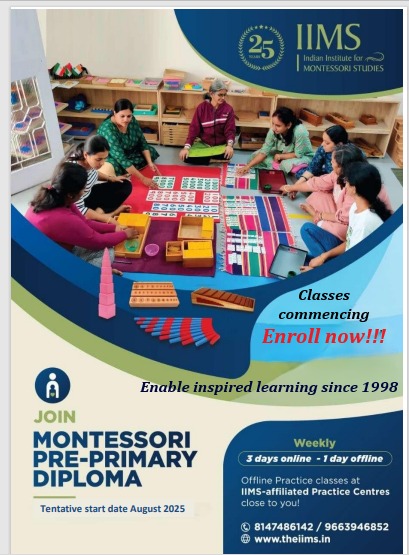 Details of the IIMS Montessori Pre-primary Diploma program for aspiring teachers in the year 2026-27